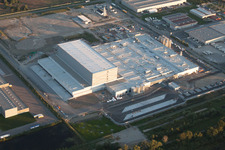Photographie aérienne de Zone industrielle d'Oberwald à Wörth am Rhein dans le département Rhénanie-Palatinat, Allemagne