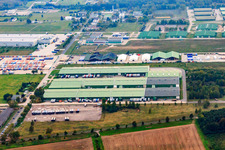 DeCA CDC et DLA Germersheim, dépôt de l'armée américaine à Lingenfeld dans le département Rhénanie-Palatinat, Allemagne vue du ciel