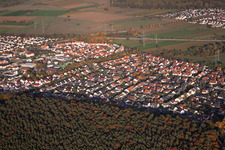 Vue aérienne de Rülzheim dans le département Rhénanie-Palatinat, Allemagne