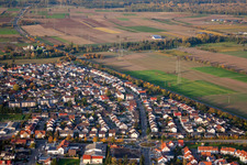 Rülzheim dans le département Rhénanie-Palatinat, Allemagne hors des airs