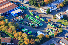 Vue aérienne de PreZero Service Süd GmbH, Sita Bormann GmbH et centre de recyclage Rülzheim à Rülzheim dans le département Rhénanie-Palatinat, Allemagne