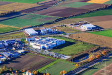 Vue aérienne de N, zone industrielle à Rülzheim dans le département Rhénanie-Palatinat, Allemagne
