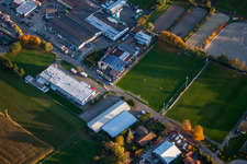 Quartier Billigheim in Billigheim-Ingenheim dans le département Rhénanie-Palatinat, Allemagne vu d'un drone