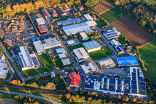 Zone industrielle de Große Ahlmühle à Rohrbach dans le département Rhénanie-Palatinat, Allemagne vue d'en haut