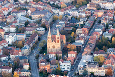 Photographie aérienne de Bâtiment d'église dans le centre historique du centre-ville à Landau in der Pfalz dans le département Rhénanie-Palatinat, Allemagne
