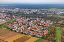 Vue aérienne de Rue Robert Koch à Bellheim dans le département Rhénanie-Palatinat, Allemagne