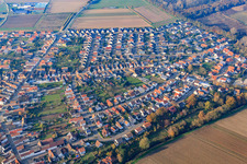 Vue aérienne de Probsteistr à Hördt dans le département Rhénanie-Palatinat, Allemagne