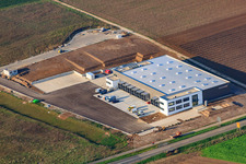 Nouveau bâtiment pour TRANSAC International Speditionsgesellschaft mbH à Rülzheim dans le département Rhénanie-Palatinat, Allemagne hors des airs