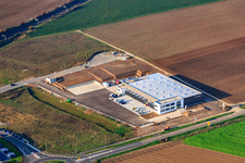 Nouveau bâtiment pour TRANSAC International Speditionsgesellschaft mbH à Rülzheim dans le département Rhénanie-Palatinat, Allemagne vue d'en haut