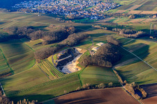 Vue aérienne de Heuchelheim-Klingen, décharge à le quartier Gleiszellen in Gleiszellen-Gleishorbach dans le département Rhénanie-Palatinat, Allemagne