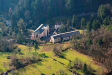 Vue oblique de Burrweiler, Buschmühle à Buschmühle dans le département Rhénanie-Palatinat, Allemagne