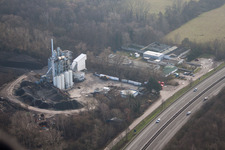 Vue aérienne de Centrale d'asphalte de Landau à Landau in der Pfalz dans le département Rhénanie-Palatinat, Allemagne