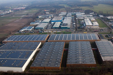 Vue aérienne de Zone industrielle de Landau-Ost à Landau in der Pfalz dans le département Rhénanie-Palatinat, Allemagne