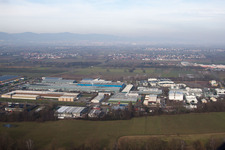 Vue oblique de Zone industrielle de Landau-Ost à Landau in der Pfalz dans le département Rhénanie-Palatinat, Allemagne