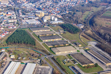 Vue aérienne de Caserne Sponeck à Germersheim dans le département Rhénanie-Palatinat, Allemagne