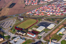Photographie aérienne de Caserne Sponeck à Germersheim dans le département Rhénanie-Palatinat, Allemagne