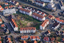 Vue aérienne de Rue Scholl, frère et sœur à Germersheim dans le département Rhénanie-Palatinat, Allemagne