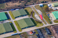 Vue aérienne de Dépôt de la Bundeswehr à Germersheim dans le département Rhénanie-Palatinat, Allemagne