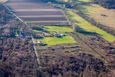 Vue aérienne de Terrain de sport, court de tennis et stand de tir à Steinweiler dans le département Rhénanie-Palatinat, Allemagne