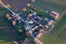Quartier Deutschhof in Kapellen-Drusweiler dans le département Rhénanie-Palatinat, Allemagne depuis l'avion