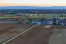 Vue aérienne de Nouvelle zone de développement à Holderbusch vue du nord à Minfeld dans le département Rhénanie-Palatinat, Allemagne