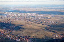 Vue d'oiseau de Landau vu de l'ouest à Landau in der Pfalz dans le département Rhénanie-Palatinat, Allemagne
