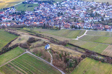 Chapelle « Petit Kalmit » à le quartier Arzheim in Landau in der Pfalz dans le département Rhénanie-Palatinat, Allemagne d'en haut