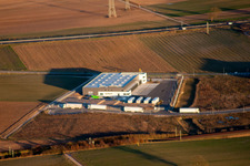 Vue oblique de Zone industrielle du Nord à Rülzheim dans le département Rhénanie-Palatinat, Allemagne
