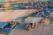 Vue aérienne de Buchenhof à Herxheimweyher dans le département Rhénanie-Palatinat, Allemagne