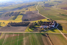Vue aérienne de Haftelhof à Schweighofen dans le département Rhénanie-Palatinat, Allemagne