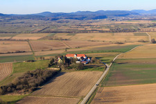 Vue aérienne de Haftelhof à Schweighofen dans le département Rhénanie-Palatinat, Allemagne