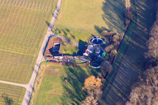 Vue aérienne de Station d'épuration à Oberotterbach dans le département Rhénanie-Palatinat, Allemagne