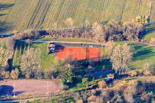 Vue aérienne de Courts de tennis du club de tennis TCO Oberotterbach à Dörrenbach dans le département Rhénanie-Palatinat, Allemagne