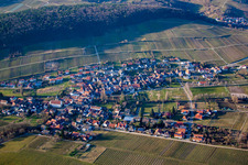 Quartier Pleisweiler in Pleisweiler-Oberhofen dans le département Rhénanie-Palatinat, Allemagne vu d'un drone