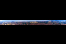 Vue aérienne de Panorama de la Forêt-Noire en hiver d'Ettlingen à Loffenau à Malsch dans le département Bade-Wurtemberg, Allemagne
