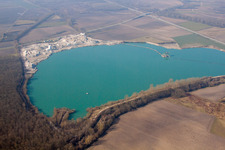 Vue oblique de Gambsheim dans le département Bas Rhin, France
