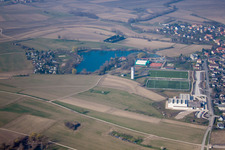 Gambsheim dans le département Bas Rhin, France du point de vue du drone