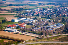 Vue aérienne de Association scolaire d'Oberlin à le quartier Kork in Kehl dans le département Bade-Wurtemberg, Allemagne