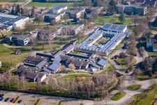 Vue aérienne de Association scolaire d'Oberlin à le quartier Kork in Kehl dans le département Bade-Wurtemberg, Allemagne