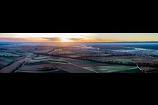 Vue oblique de Panorama à Freckenfeld dans le département Rhénanie-Palatinat, Allemagne
