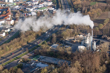 Vue aérienne de Site de la centrale d'enrobage Landau Juchem KG à Landau in der Pfalz dans le département Rhénanie-Palatinat, Allemagne