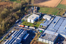 Vue aérienne de Parc d'activités WI avec Eberspächer catem GmbH & Co. KG à Herxheim bei Landau dans le département Rhénanie-Palatinat, Allemagne