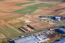Vue aérienne de Zone industrielle Ouest 2 à le quartier Herxheim in Herxheim bei Landau dans le département Rhénanie-Palatinat, Allemagne