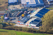 Vue aérienne de Zone industrielle de Horst avec ACOTEL Computer-Vertriebs-GmbH à le quartier Minderslachen in Kandel dans le département Rhénanie-Palatinat, Allemagne