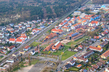 Vue oblique de Centre communautaire et musée de la briqueterie Jockgrim à Jockgrim dans le département Rhénanie-Palatinat, Allemagne