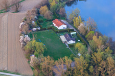 Vue aérienne de Association pour les sports canins Leimersheim eV à Fischmal à Leimersheim dans le département Rhénanie-Palatinat, Allemagne