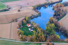Vue aérienne de Association pour les sports canins Leimersheim eV à Fischmal à Leimersheim dans le département Rhénanie-Palatinat, Allemagne