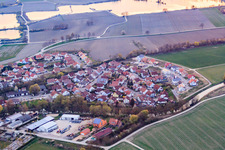Photographie aérienne de À Niederhorst à Leimersheim dans le département Rhénanie-Palatinat, Allemagne