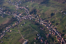 Enregistrement par drone de Langensoultzbach dans le département Bas Rhin, France