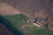 Vue aérienne de Villa Riessack à Niederbronn-les-Bains dans le département Bas Rhin, France